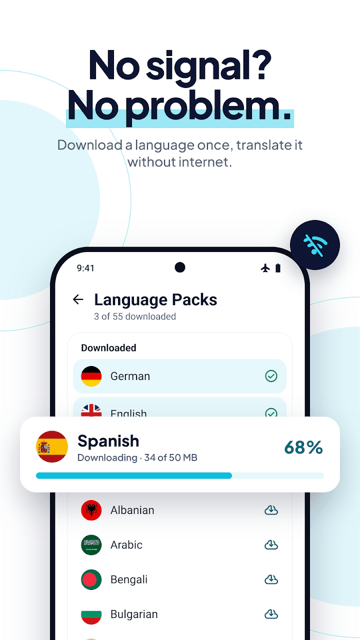 Translita Offline Translator app screenshot